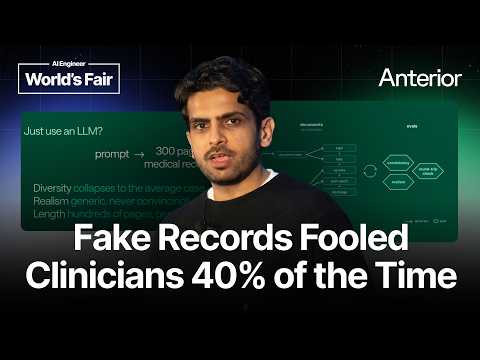 Synthetic data for healthcare AI: reverse inference, let clinicians own the pipeline video thumbnail