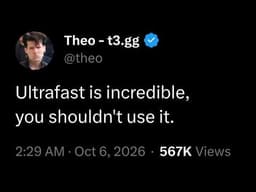 Ultrafast is incredible and unusable. That's the point. video thumbnail